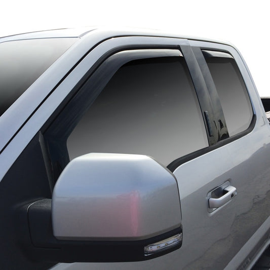 Westin 2015-2018 Ford F-150 SuperCab In-Channel Wind Deflector 4pc - Smoke