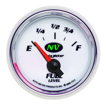 Load image into Gallery viewer, Autometer NV 2-1/16in 0 Ohms - Empty To 90 Ohms - Full Electric Fuel Level Gauge