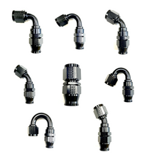 Load image into Gallery viewer, Fragola -6AN Real Street x 60 Degree 3/8 EFI Quick Disconnect Hose End Black