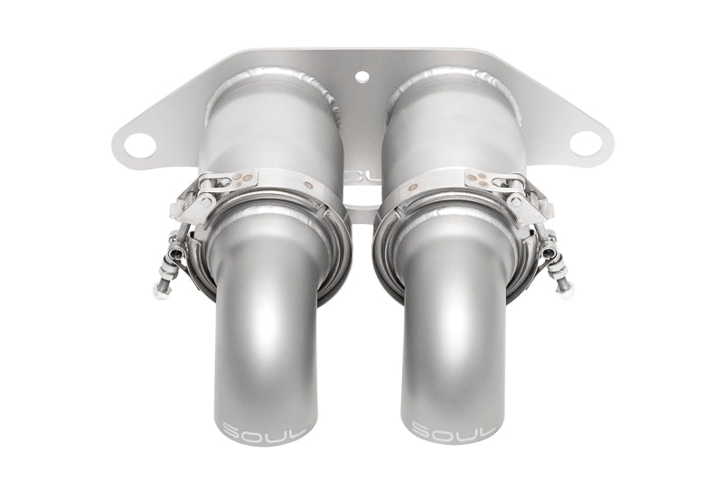 SOUL 14-19 Porsche 991.1 / 991.2 GT3 Bolt-On Resonated Turn Down Exhaust Tips