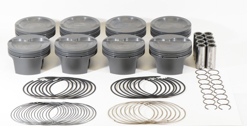 Mahle MS Piston Set SBF 410ci 4.040in Bore 4.000in Stroke 6.25in Rod .927 Pin -26cc 9.5 CR Set of 8