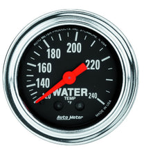 Load image into Gallery viewer, AutoMeter Gauge Water Temp 2-1/16in. 120-240 Deg. F Mechanical 12ft. Traditional Chrome