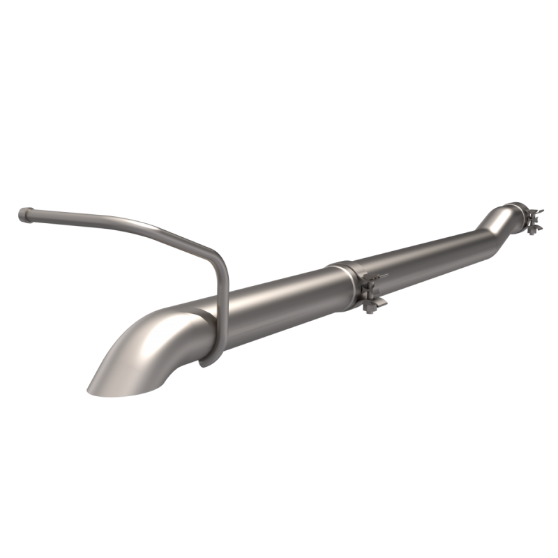 Stainless steel QTP Crawler Eliminator Cat Back exhaust system for 2007-2018 Jeep Wrangler JK, designed for improved performance.