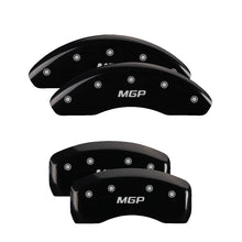 Load image into Gallery viewer, MGP 4 Caliper Covers Engraved Front &amp; Rear MOPAR Black finish silver ch