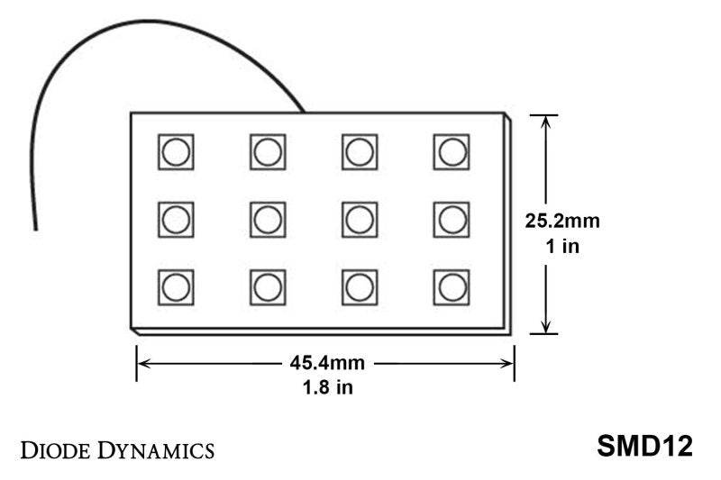 Diode Dynamics LED Board SMD12 - Blue (Single)