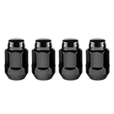 McGard Hex Lug Nut (Cone Seat Bulge Style) M12X1.5 / 3/4 Hex / 1.45in. Length (4-Pack) - Black