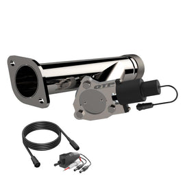 QTP Aggressor Cutout Pipe for 2019-2024 Ram 1500 5.7L featuring polished stainless steel finish and electrical components.