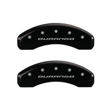 Load image into Gallery viewer, MGP 4 Caliper Covers Engraved Front &amp; Rear With out stripes/Durango Black finish silver ch