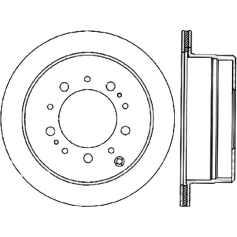 StopTech 98-07 Toyota Land Cruiser Rear Left Slotted Sport Cryo Brake Rotor