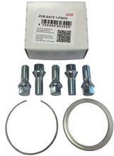 Load image into Gallery viewer, BBS PFS KIT - Volkswagen - Includes 70mm OD - 57mm ID Ring / 70mm Clip / Lug Bolts