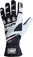 Load image into Gallery viewer, OMP KS-3 Gloves Black/White - Size 4 (For Children)