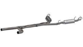 QTP Cat-Back Exhaust system for 2010-2013 Chevrolet Camaro SS 6.2L showcasing a sleek design and dual tip configuration.