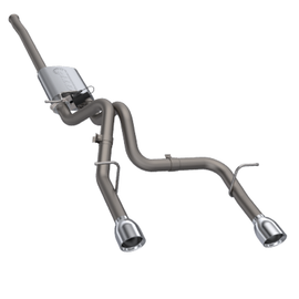 QTP 2018-2024 Jeep Wrangler JL QTP Screamer Cat Back exhaust system showcasing dual 4-inch tips, designed for enhanced performance and style.