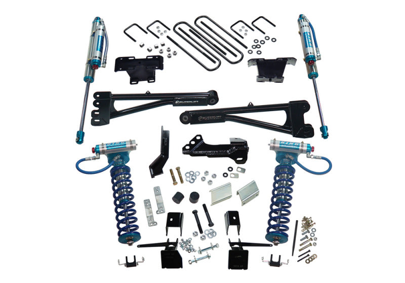 Superlift 17-19 Ford F-250 SD 4WD 4in King Rad. Arm Lift Kit w/King FR Coils & Rear Reservoir Shocks