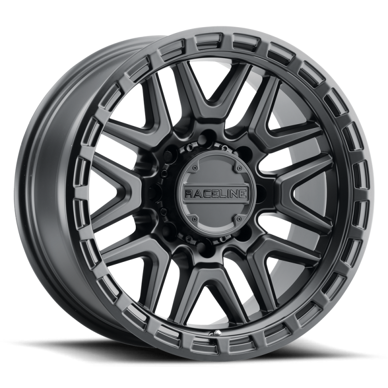 Raceline 953B Krank 18x9in / 8x180 BP / 18mm Offset / 124.2mm Bore - Satin Black Wheel