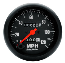 Load image into Gallery viewer, Autometer Z Series 85mm 120 mph Speedometer Mechanical Gauge