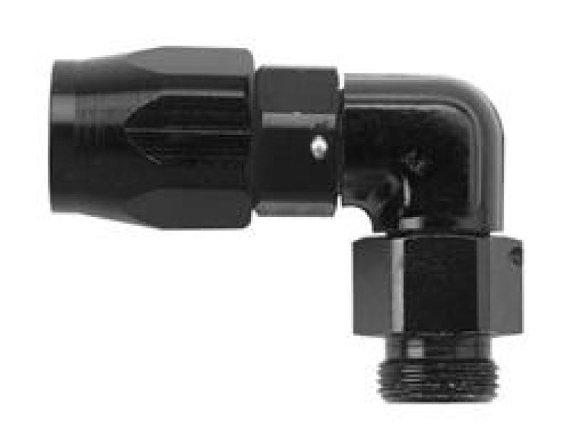 Fragola -8AN x 90 Degree Hose End x 1/2 NPT - Black