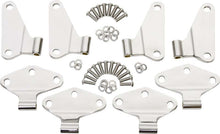 Load image into Gallery viewer, Kentrol 07-18 Jeep Wrangler JK Body Door Hinge Set 8 Pieces 4 Door - Polished Silver