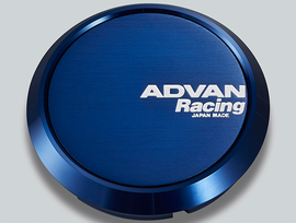 Advan 73mm Flat Centercap - Blue Anodized-Wheel Center Caps-San Diego Overlanding-Advan