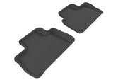 3D MAXpider 2007-2014 Land Rover Lr2 Kagu 2nd Row Floormats - Black