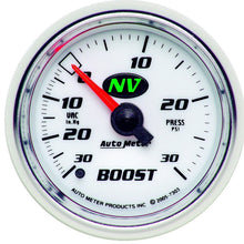 Load image into Gallery viewer, Autometer NV 52mm 30 PSI Mechanical Boost Gauge