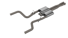 Load image into Gallery viewer, QTP Screamer Cat Back exhaust system for 2015-2023 Dodge Challenger 6.2/6.4L, showcasing dual exhaust pipes and mufflers.