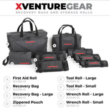 Load image into Gallery viewer, Go Rhino XVenture Gear First Aid Roll - Large (5x5in. Closed) 12oz Waxed Canvas - Black