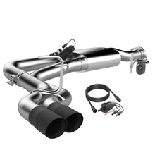 Load image into Gallery viewer, QTP Screamer Cat Back Exhaust system for 2015-2020 Ford F-150, featuring 3.5 inch black tips, designed for standard bed models.
