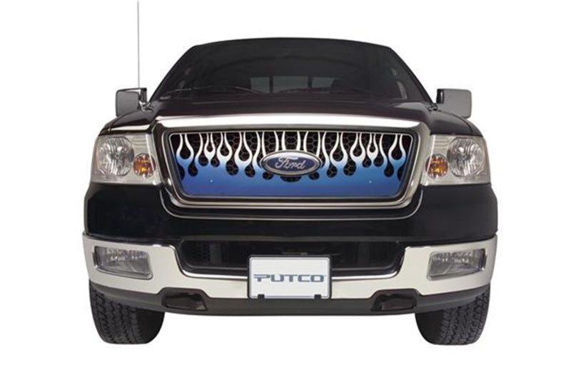 Putco 07-14 GMC Yukon / Yukon XL Flaming Inferno Stainless Steel Grilles - Blue (Painted)