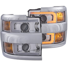 Load image into Gallery viewer, ANZO Projector Headlights 15-17 Chevrolet Silverado 2500HD / 3500HD Chrome w/ Chrome Rim