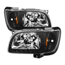 Load image into Gallery viewer, xTune Toyota Tacoma 01-04 1 Piece w/ Black Trim Crystal Headlights Black HD-ON-TT01-1PC-LED-BK