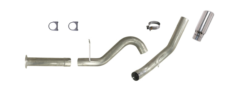 Diamond Eye KIT 4in DPF-BACK Single AL 07.5-10 CHEVY 6 6L 2500/3500 PCKGD BX46X14X14OD EL-PL