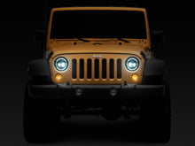 Load image into Gallery viewer, Raxiom 97-18 Jeep Wrangler TJ/JK Axial 7-Inch LED Headlights w/ DRL- Black Housing (Clear Lens)