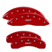 Load image into Gallery viewer, MGP 4 Caliper Covers Engraved Front RAM Engraved Rear RAMHEAD Red finish silver ch