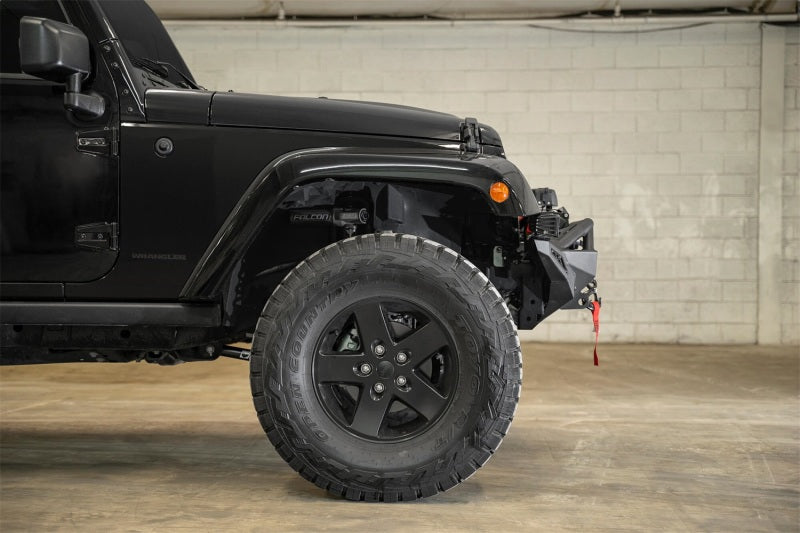 Addictive Desert Designs 07-18 Jeep Wrangler JK Stealth Fighter Front Bumper w/ Winch Mount-Bumpers - Steel-San Diego Overlanding-Addictive Desert Designs