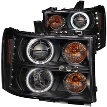 Load image into Gallery viewer, ANZO 2007-2013 GMC Sierra 1500 Projector Headlights w/ Halo Black