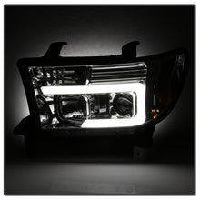 Load image into Gallery viewer, Spyder 07-13 Toyota Tundra V2 Light Bar DRL Projector Headlights - Chrome (PRO-YD-TTU07V2-LB-C)