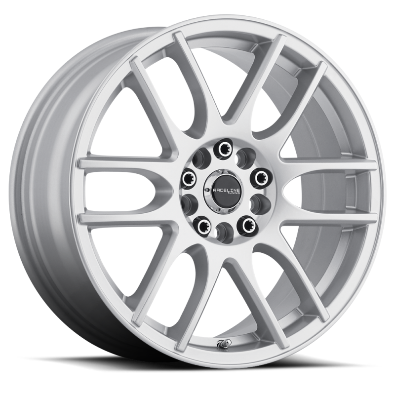 Raceline 141S Mystique 18x7.5in / 5x108/5x114.3 BP / 42mm Offset / 72.62mm Bore - Gloss Silver Wheel