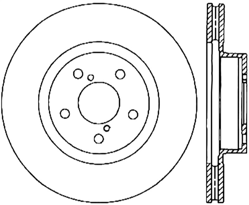 StopTech Subaru 14-18 Forester / 05-14 Legacy / 10-14 Outback Drilled Right Front Cryo Rotor