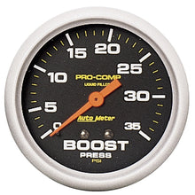 Load image into Gallery viewer, Autometer Pro-Comp 2 5/8in 0-35 PSI Liquid Filled Mech Boost Pressure Gauge