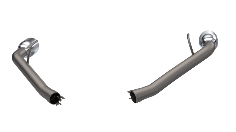 QTP 2014-2015 Chevrolet Camaro SS Eliminator Axle Back Exhaust showcasing sleek stainless steel design with 4.5 inch tips.