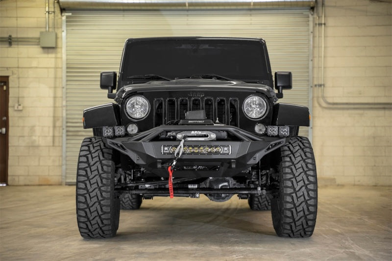 Addictive Desert Designs 07-18 Jeep Wrangler JK Stealth Fighter Front Bumper w/ Winch Mount-Bumpers - Steel-San Diego Overlanding-Addictive Desert Designs