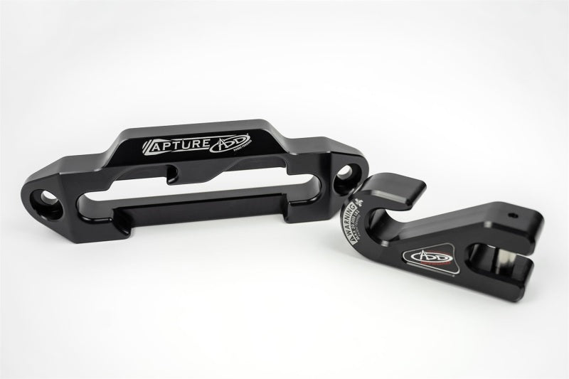 Addictive Desert Designs 1-5/16in Winch Fairlead Plate w/ Recessed Round End Hook - Black-Winch Accessories-San Diego Overlanding-Addictive Desert Designs