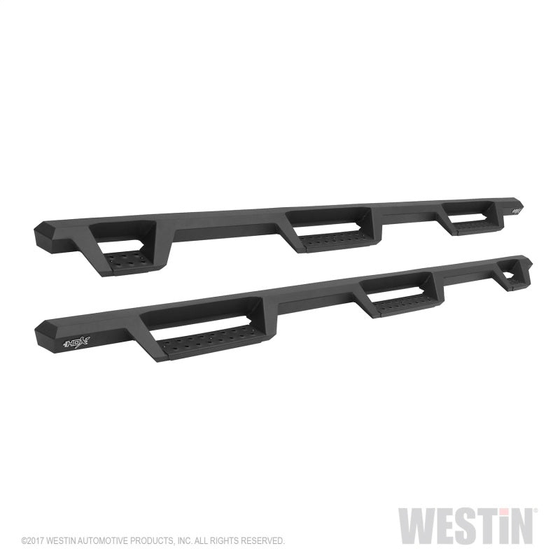 Westin 10-18 Dodge Ram Crew Cab 5ft & 6ft Bed HDX Drop Wheel-To-Wheel Nerf Step Bars - Text. Blk