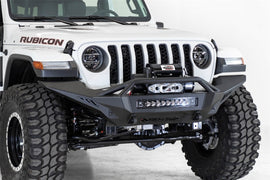 Addictive Desert Designs 2020 Jeep Gladiator JT Stealth Fighter Front Bump w/ Top Hoop & Winch Mount-Bumpers - Steel-San Diego Overlanding-Addictive Desert Designs