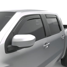 Load image into Gallery viewer, EGR 2022+ Nissan Frontier In Channel Window Visors Front/Rear Set Matte Black Crew Cab