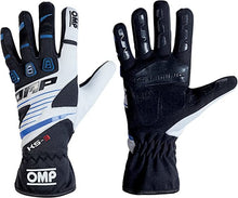 Load image into Gallery viewer, OMP KS-3 Gloves Black/W/Blue - Size Xxs