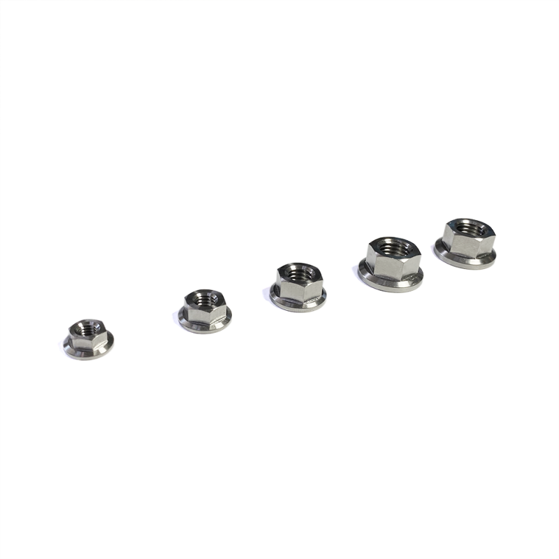 Ticon Industries Titanium Nut Flanged M12x1.25TP 17mm 6pt Head