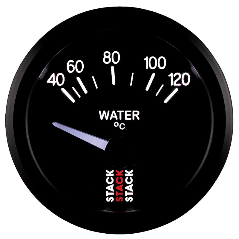 Autometer 52mm Stack Instruments 40-120 Degree C Electric Water Temperature Gauge - Black