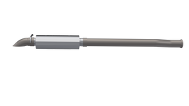 Side view of QTP AR3 Catback exhaust system for 2018-2024 Jeep Wrangler JL 3.6L, highlighting durable construction and performance features.